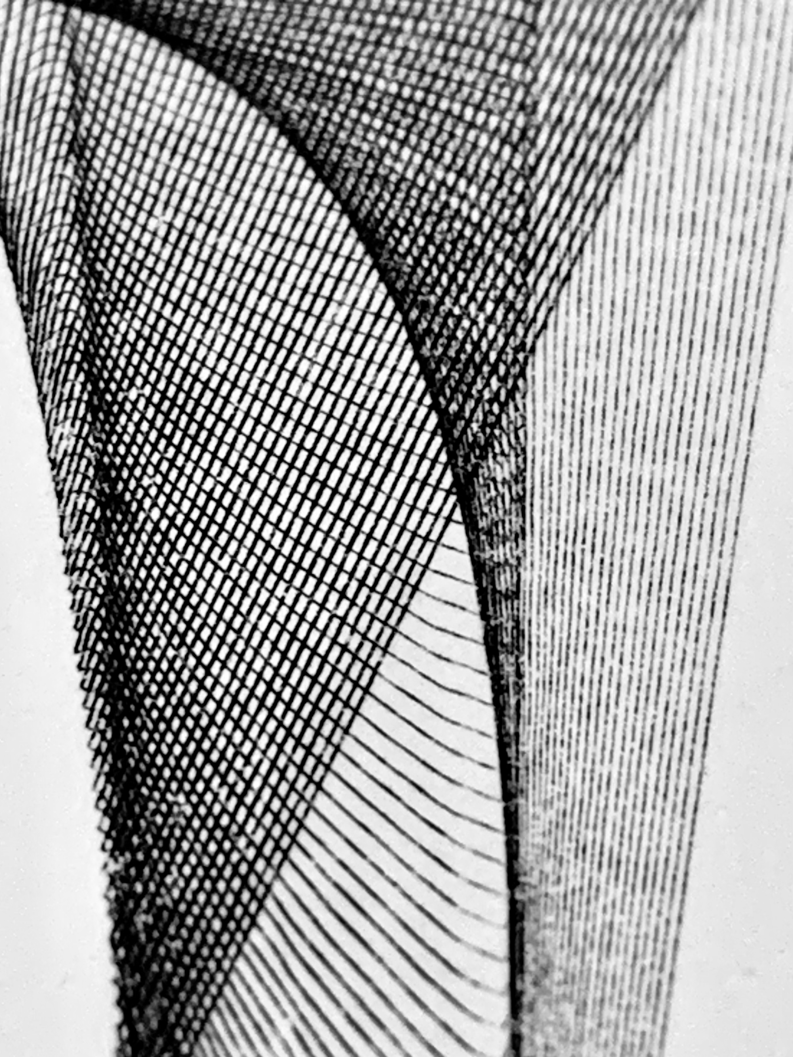 Close-up detail of CNC engraved crosshatch pattern