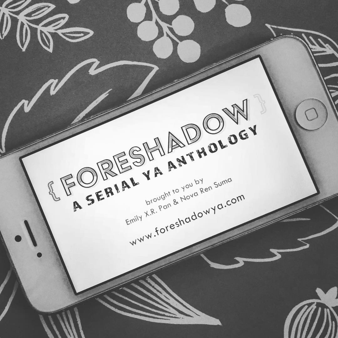 Foreshadow website displayed on a phone